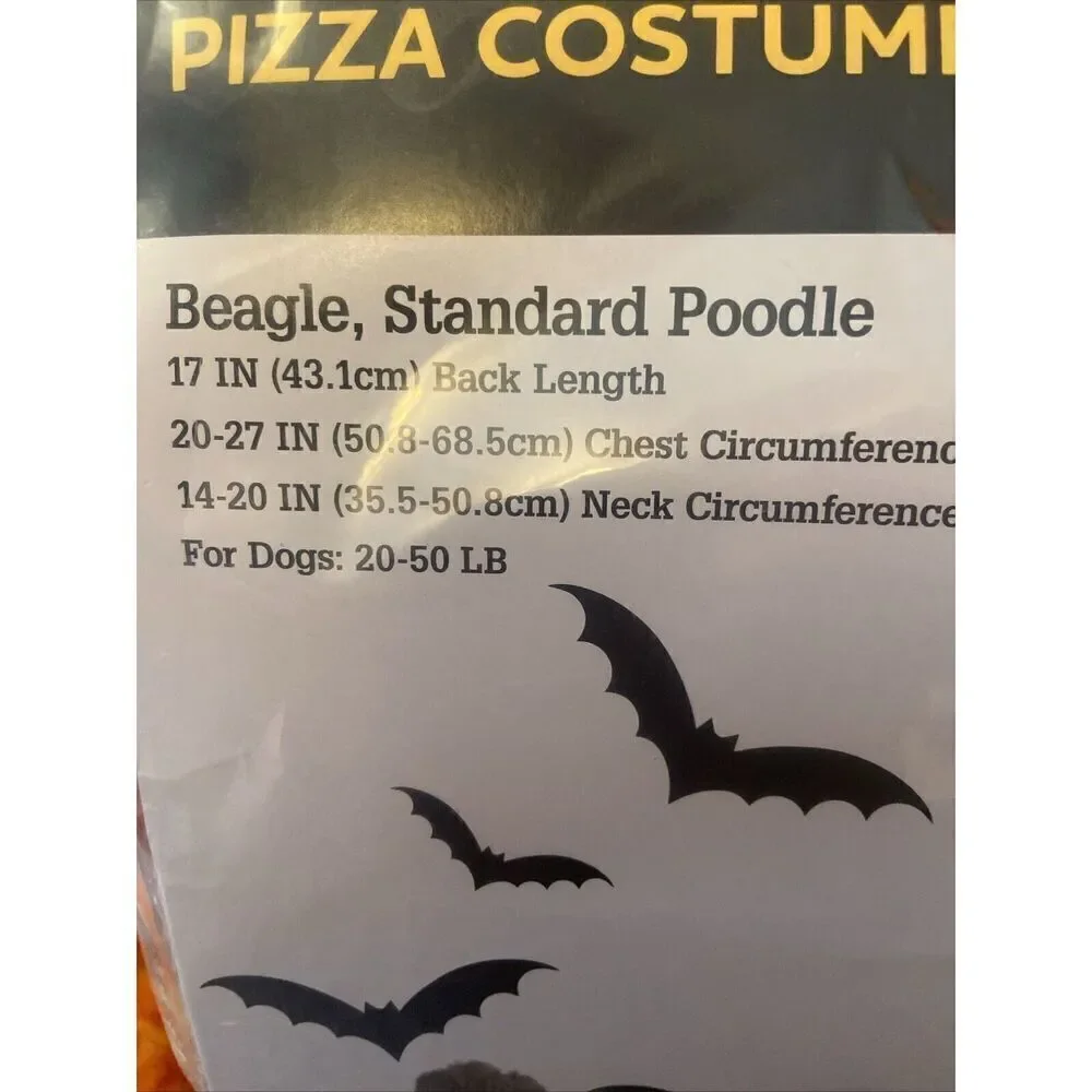 Vibrant Life Dog Puppy Pet Pizza Costume Size Med 20 To 50‎ LBS Halloween Party